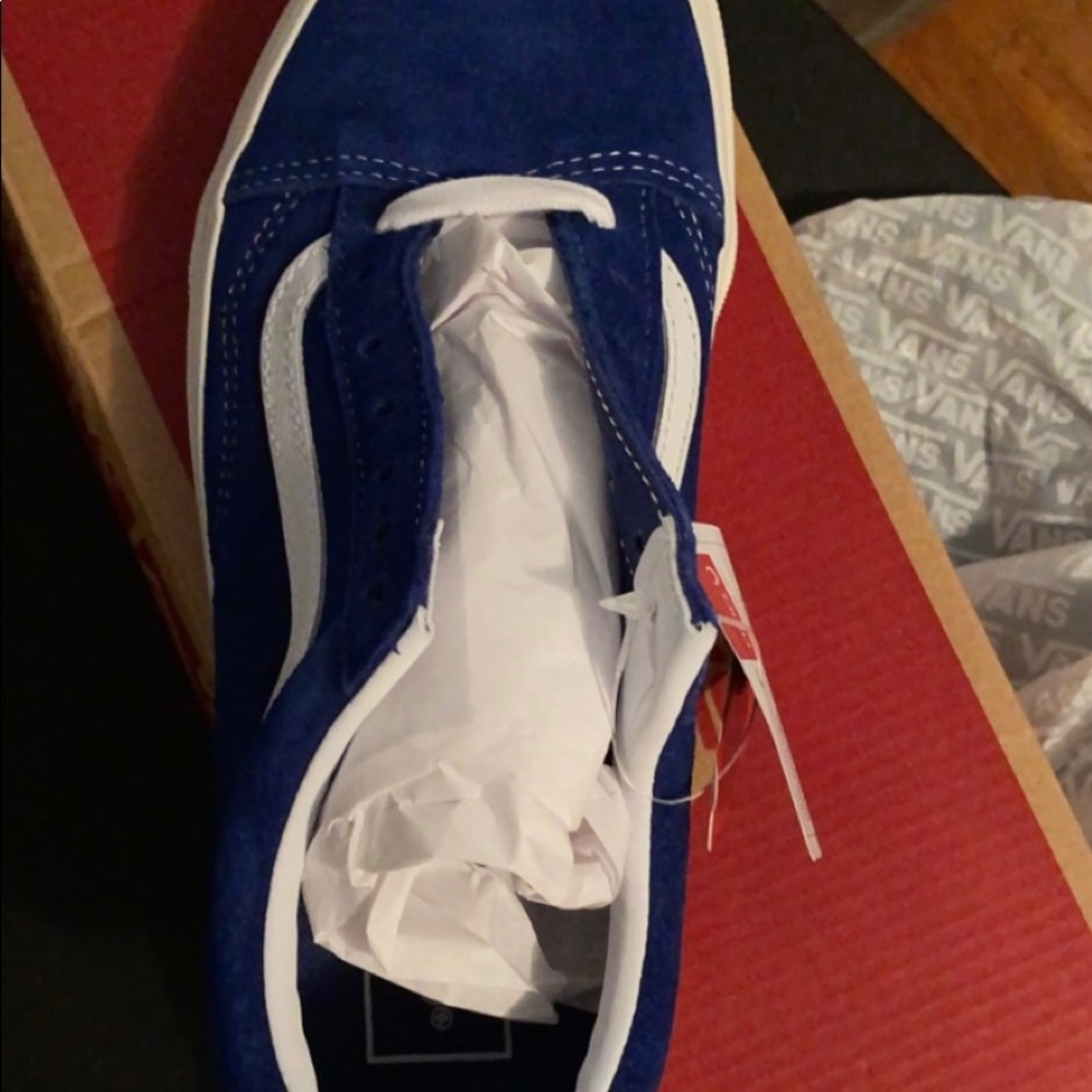 Blue and White Vans size 6 men’s